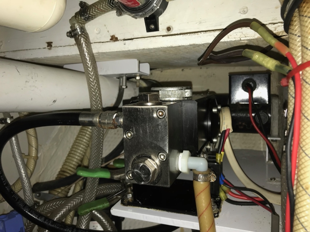 Picture of little wonder pressure pump installed under sink