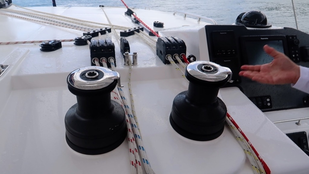 Leopard 45 - winches - sailing satori